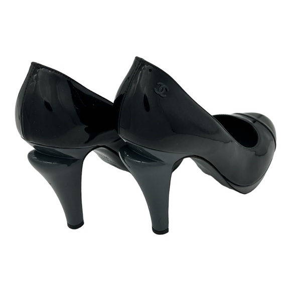 Chanel Vintage 2008 Patent Pumps Size 37.5 black/grey - Picture 7 of 8